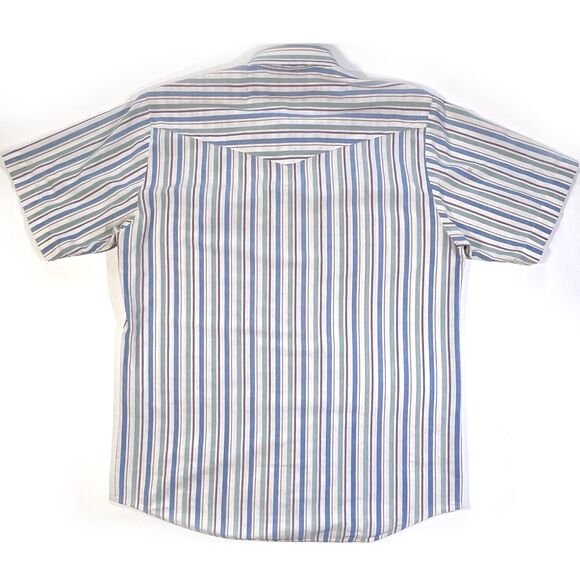 Blue Stripe Button Down Shirt XL VTG Lone Roo - Picture 4 of 7